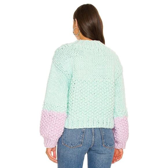 For Love and Lemons Kerry Cropped Sweater Multicolor Size S New - Picture 3 of 8